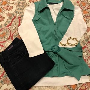 Cute Belted Shirt or Vest- Wear Alone or Layer It!